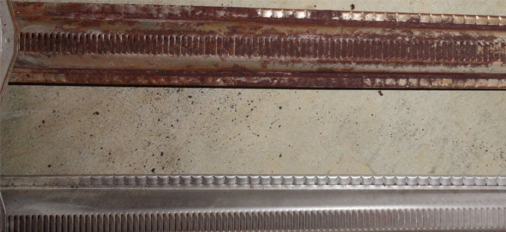 Rusted Bryant ribbon burners Rusted Bryant ribbon burners