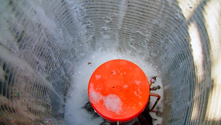 Inside Air Conditioner Coil Cleaning
