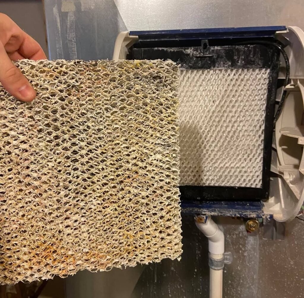 Dirty Humidifier Filter Replacement